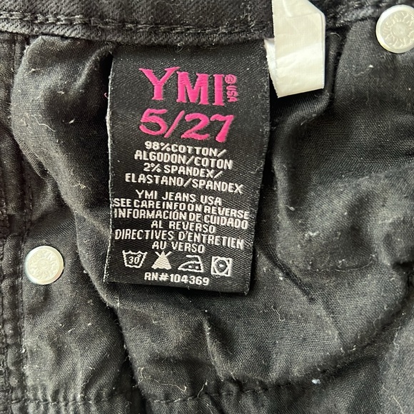 YMI Button Fly 5 pocket High Rise Short Black - Picture 5 of 5